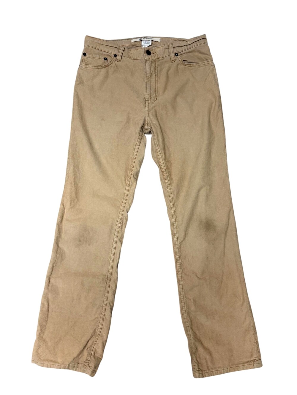 Gap Corduroy Pants Mens 30x31 Beige Boot Fit Bootcut 5 Pocket Casual Khaki